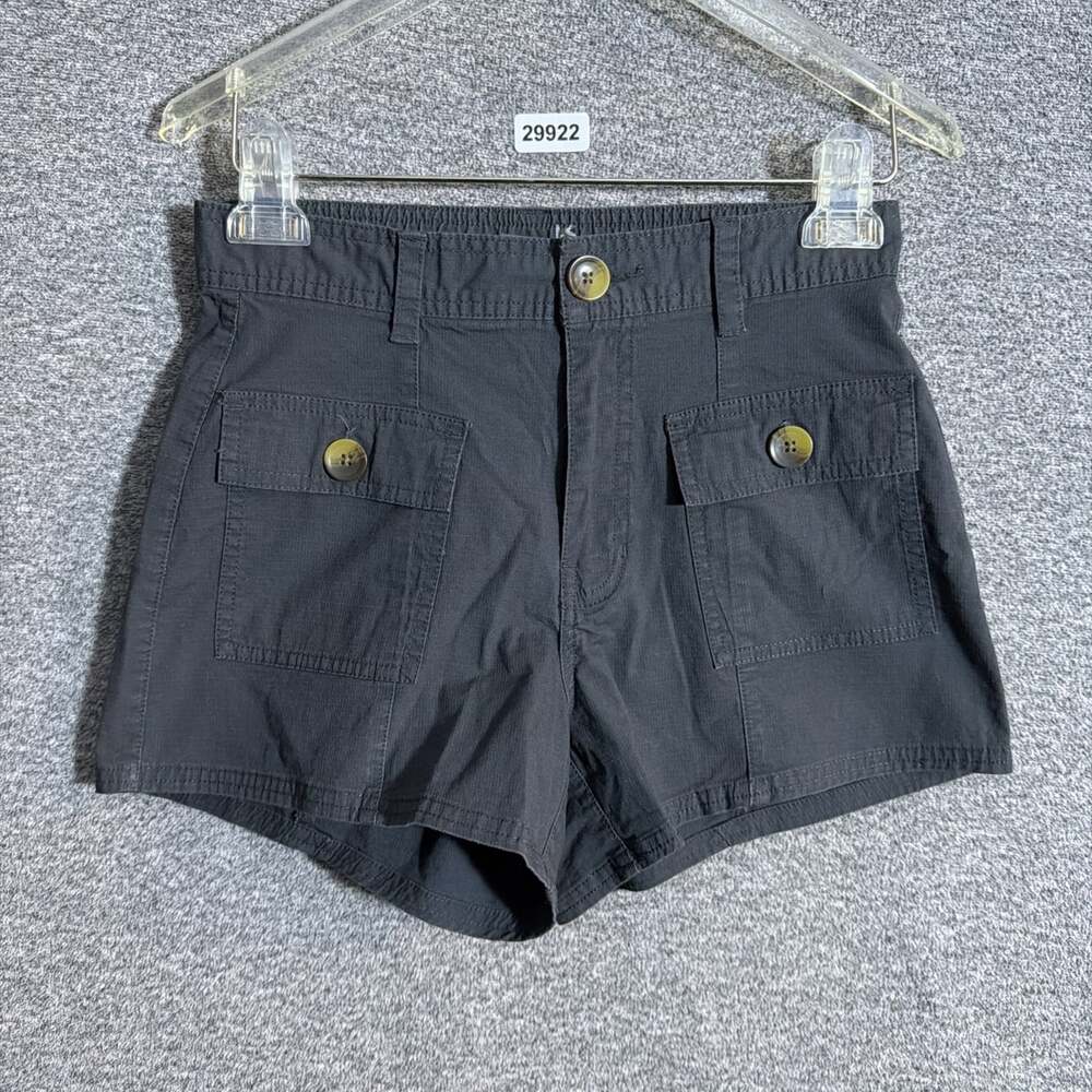 Vuori Women's Size XS Gray Ripstop Utility Shorts High Rise Organic Cotton